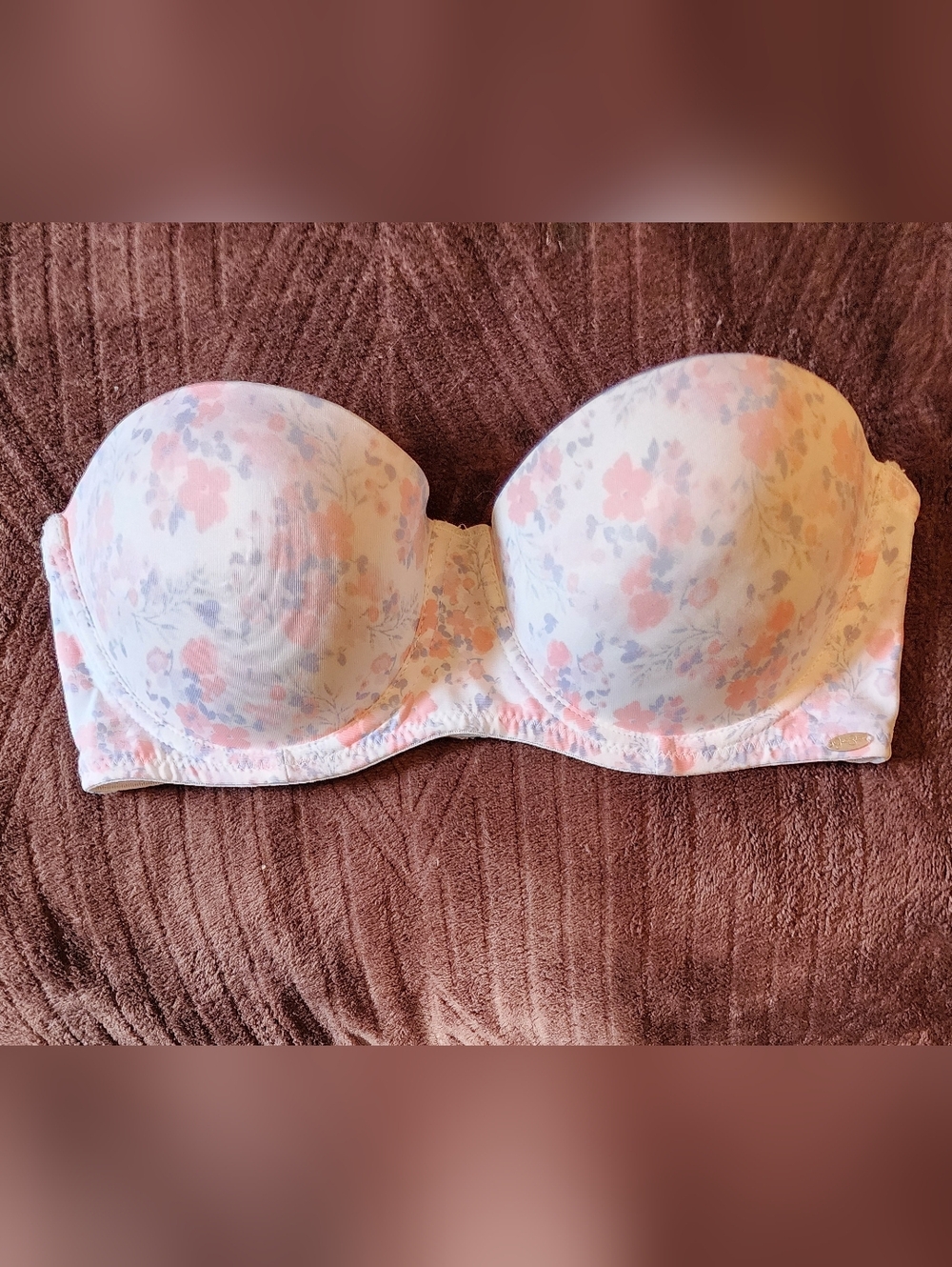 Jessica Simpson Floral Strapless Bra
